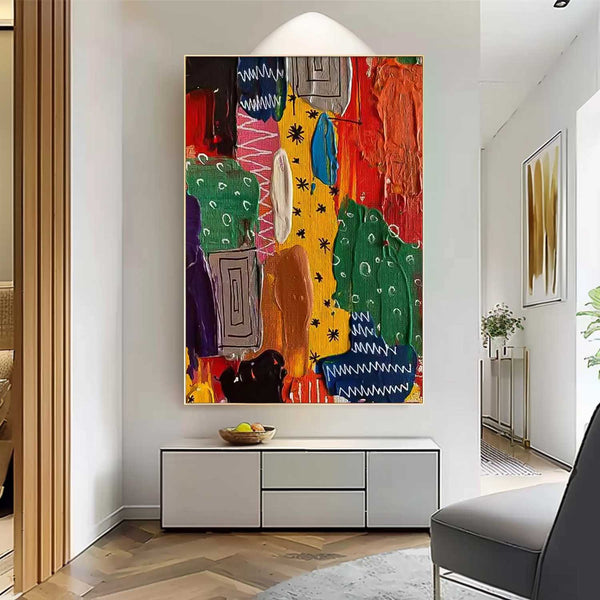 Large Graffiti Modern Acrylic Painting On Canvas Colorful Texture Abstract Oil Painting Original Artwork
