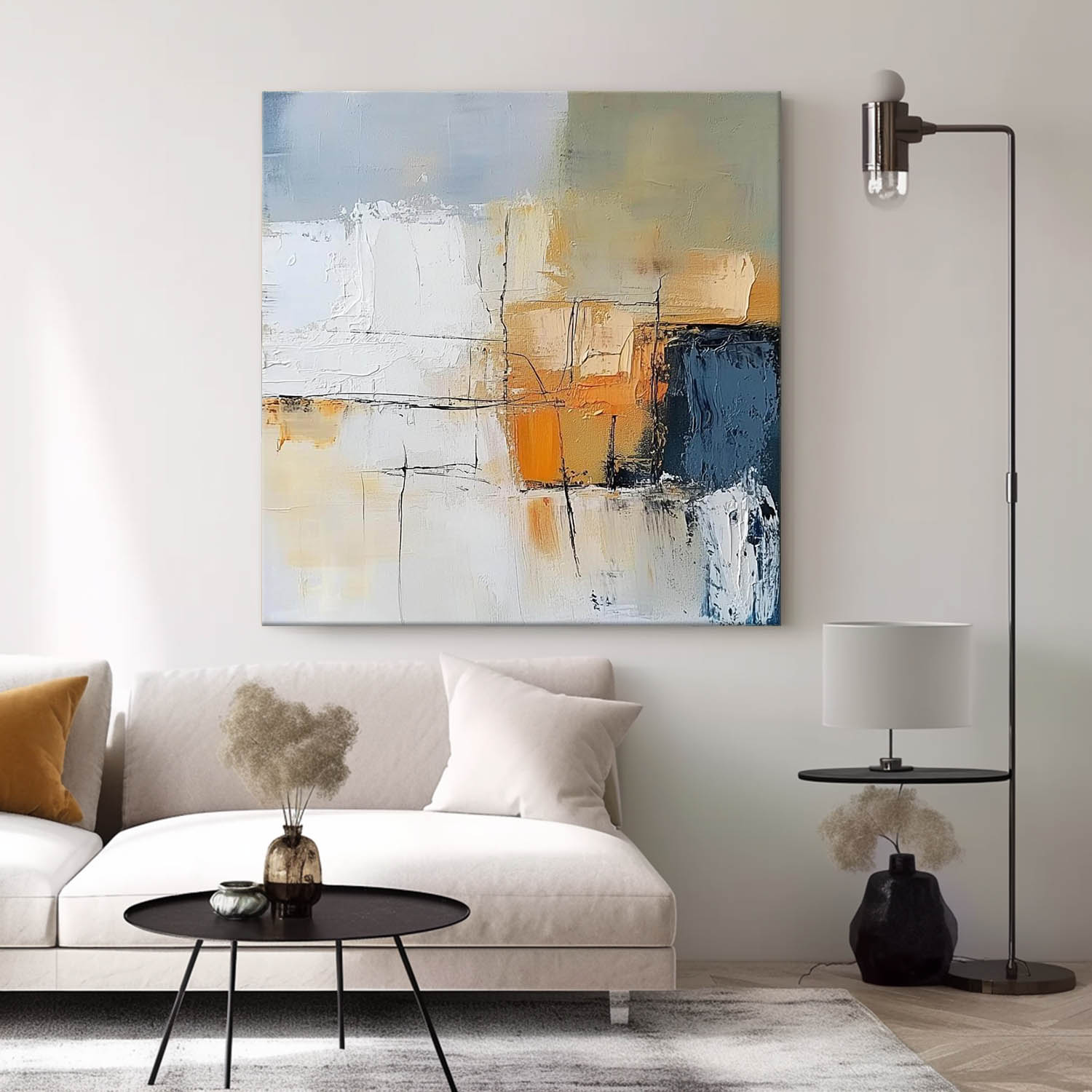 Original Hand-painted Canvas Wall Art Modern Minimalist Textured Artwork Large Abstract Oil Painting