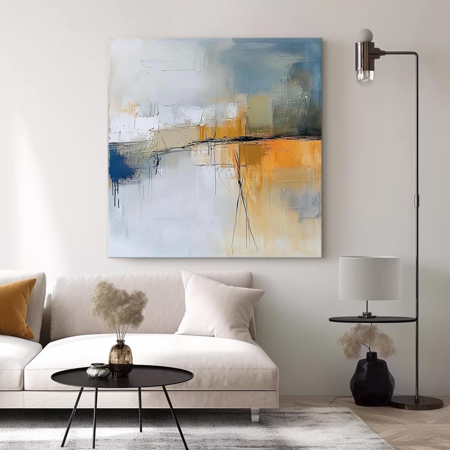Original Hand-painted Canvas Scenery Wall Art Modern Textured Artwork Large Abstract Oil Painting