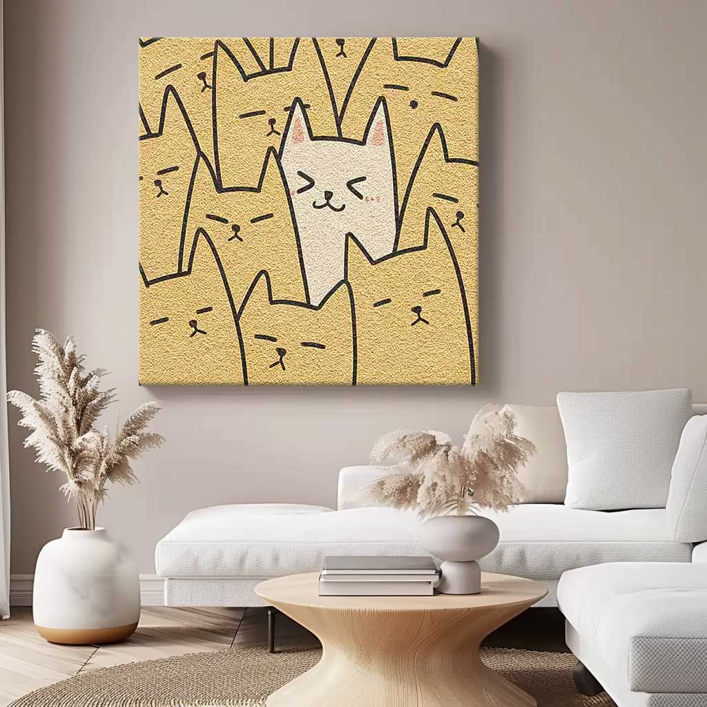 Large Interesting Simple Strokes Abstract Wall Art Modern Minimalist Canvas Acrylic Painting For Living Room