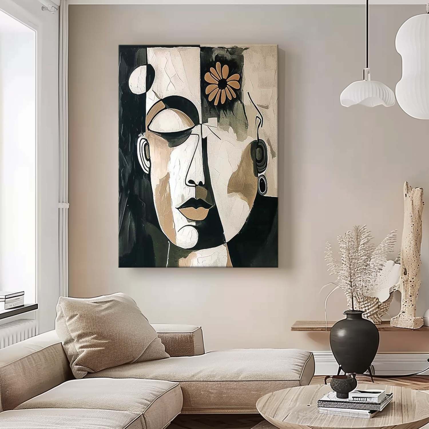 Abstract People Oil Painting On Canvas Original Grim Face Wall Art Modern Painting Home Decor
