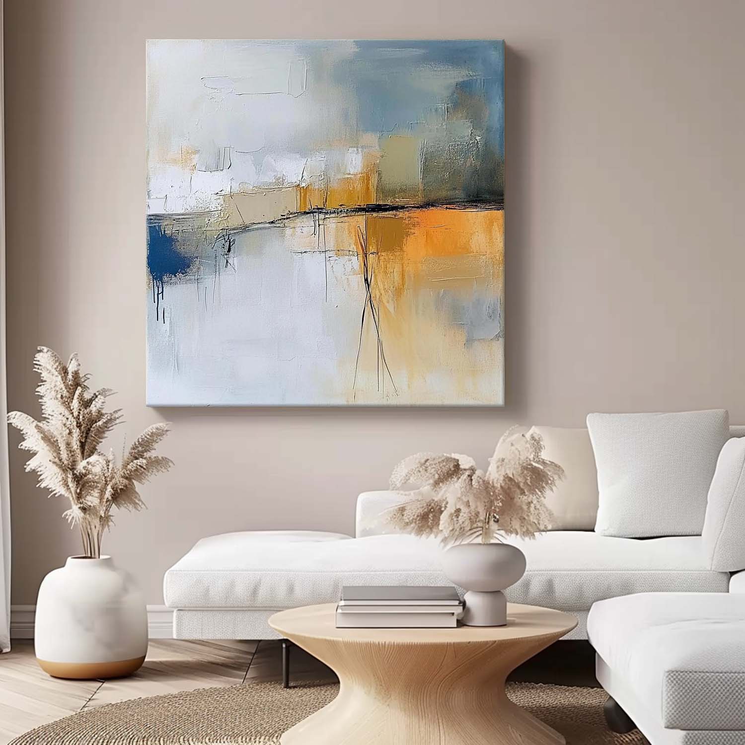 Original Hand-painted Canvas Scenery Wall Art Modern Textured Artwork Large Abstract Oil Painting