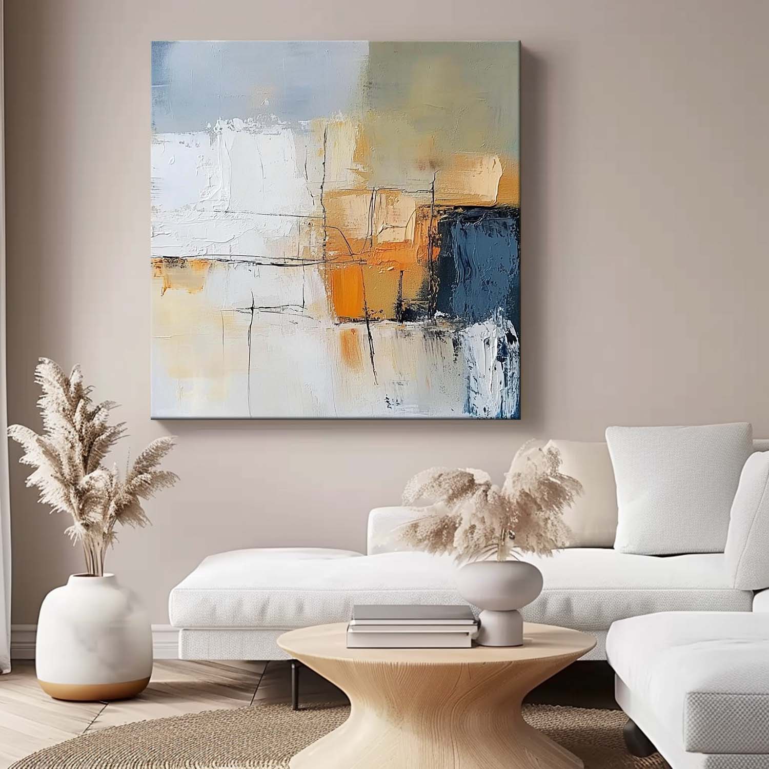 Original Hand-painted Canvas Wall Art Modern Minimalist Textured Artwork Large Abstract Oil Painting