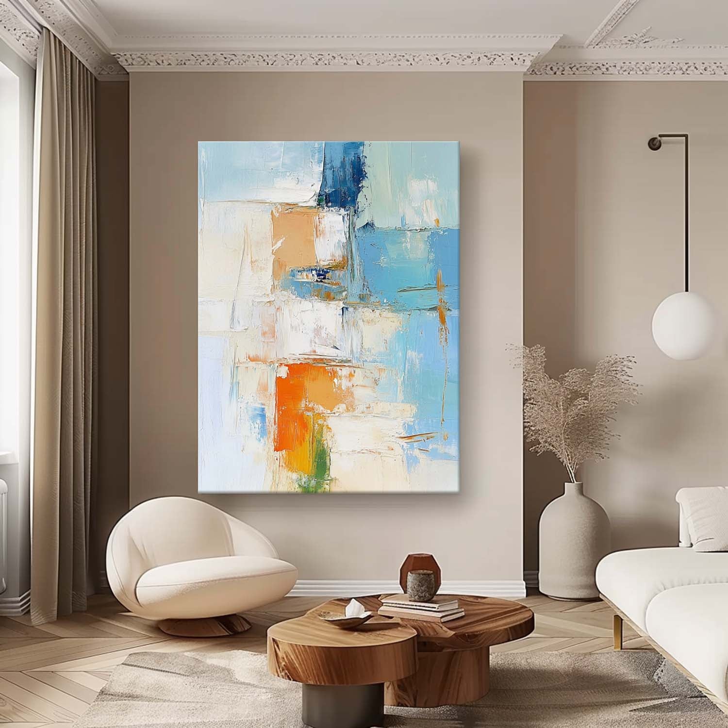 Bright Large Acrylic Painting On Canvas Texture Abstract Oil Painting High Quality Original Artwork