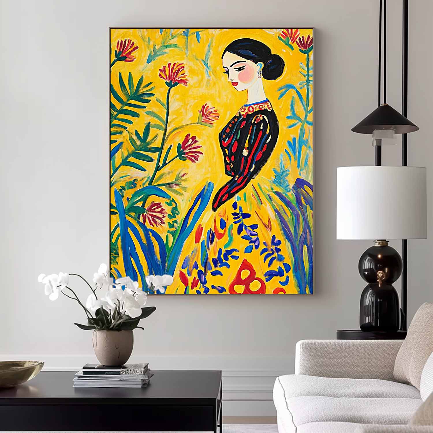 Gorgeous Original Modern Wall Art Famous Art Of Woman Artwork Cute Girl In A Romantic Vintage Style