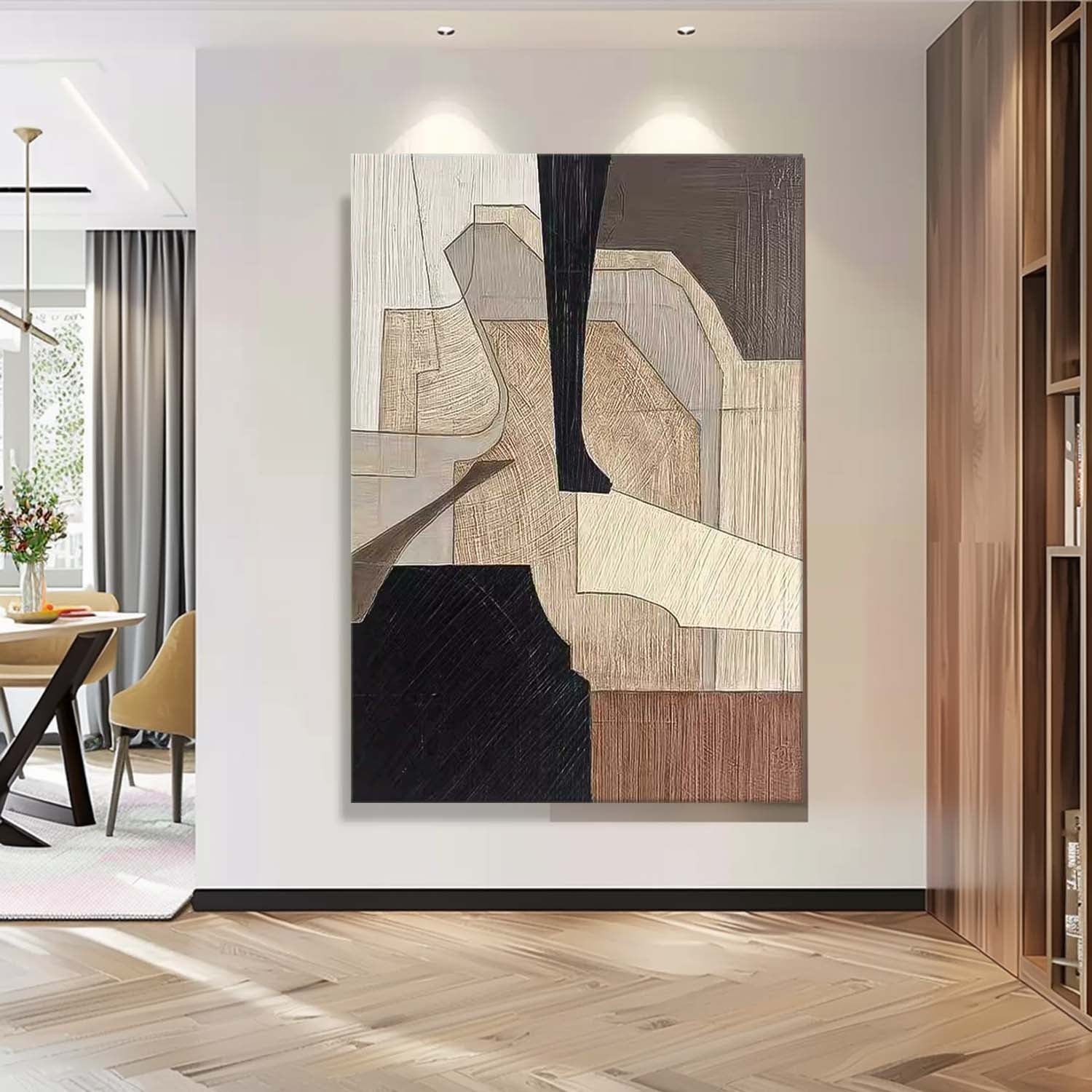 Wabi-Sabi Wind Large Contemporary Acrylic Painting On Canvas Abstract Oil Painting Original Artwork Decor