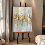 Large Modern Acrylic Painting On Canvas Gold Texture Abstract Oil Painting High Quality Original Artwork