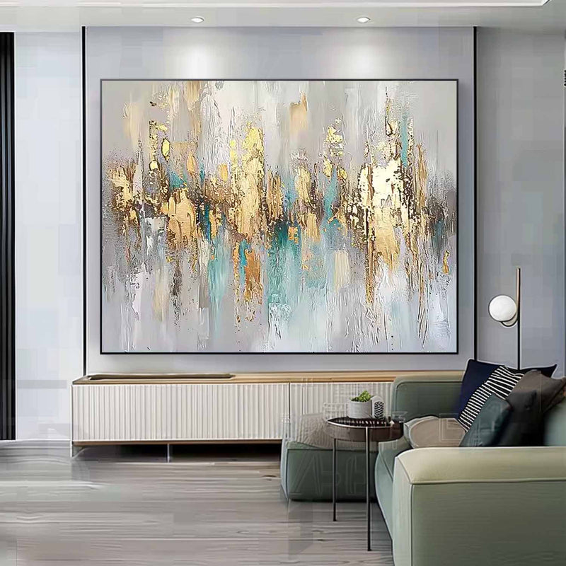 Large Original Abstract Gold Wall Art Abstract Paintings Online Contemporary Artwork For Living Room