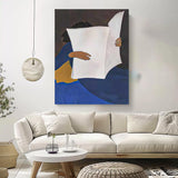 Original Wall Art Minimalist Modern Nordic Style Abstract Cartoon Characters oil Painting On Canvas