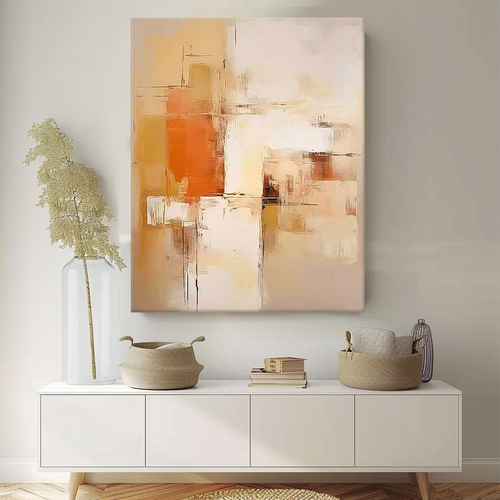 Bright Yellow Large Contemporary Acrylic Painting On Canvas Abstract Oil Painting Original Artwork Decor