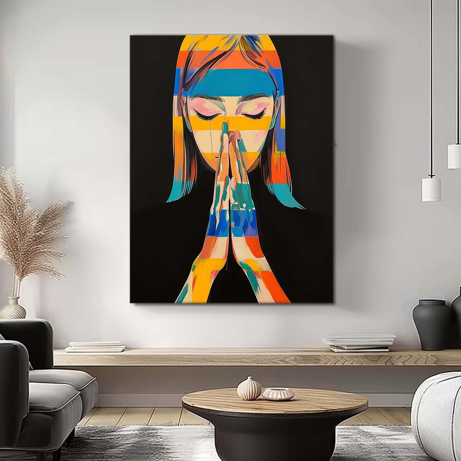 Woman Face Figurative Texture Portrait Large Beauty Lady Wall Art Original Beautiful Girl Painting Canvas Fashion Home Decor