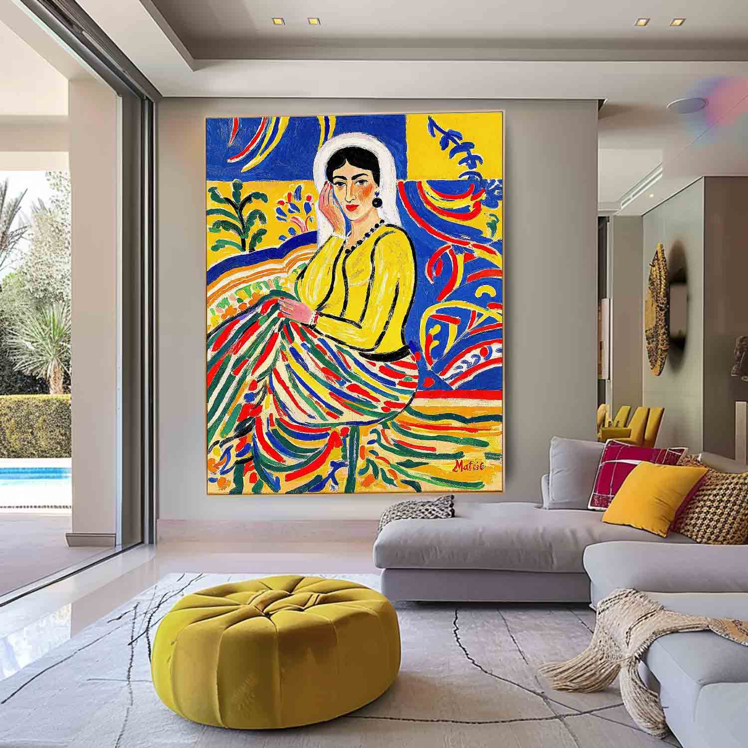 Beautiful Girl In A Romantic Vintage Style Gorgeous Original Modern Wall Art Woman In Gold Painting Artwork
