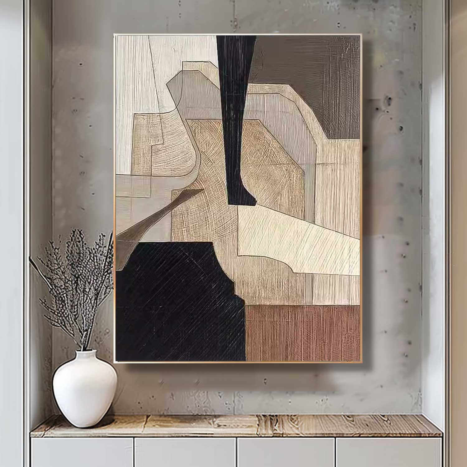 Wabi-Sabi Wind Large Contemporary Acrylic Painting On Canvas Abstract Oil Painting Original Artwork Decor