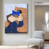 Original Wall Art Minimalist Abstract Cartoon Characters oil Painting On Canvas Modern Nordic style