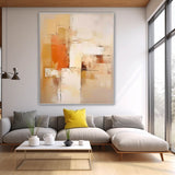 Bright Yellow Large Contemporary Acrylic Painting On Canvas Abstract Oil Painting Original Artwork Decor