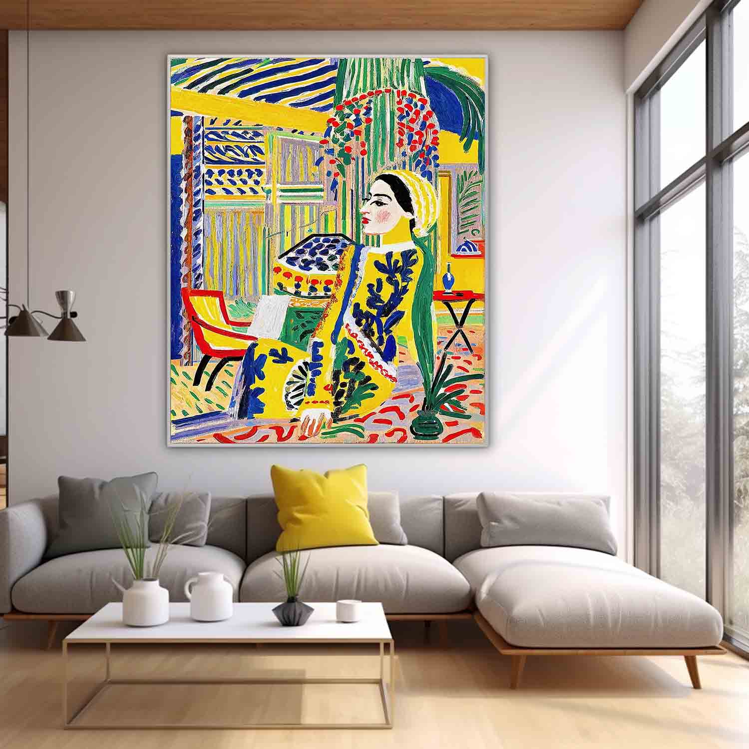 portretter of a beautiful girl in a romantic vintage style Gorgeous Original Modern Wall Art Colorful Artwork