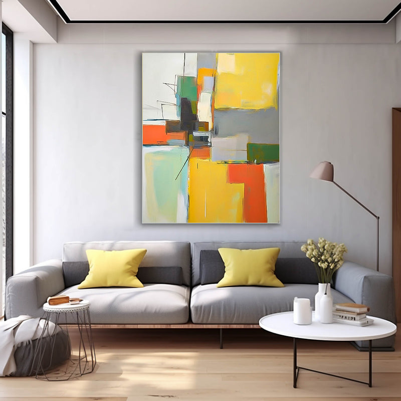 Cheap Vibrant Color Abstract Wall Art Large Contemporary Acrylic Painting On Canvas Graet Quality artworks