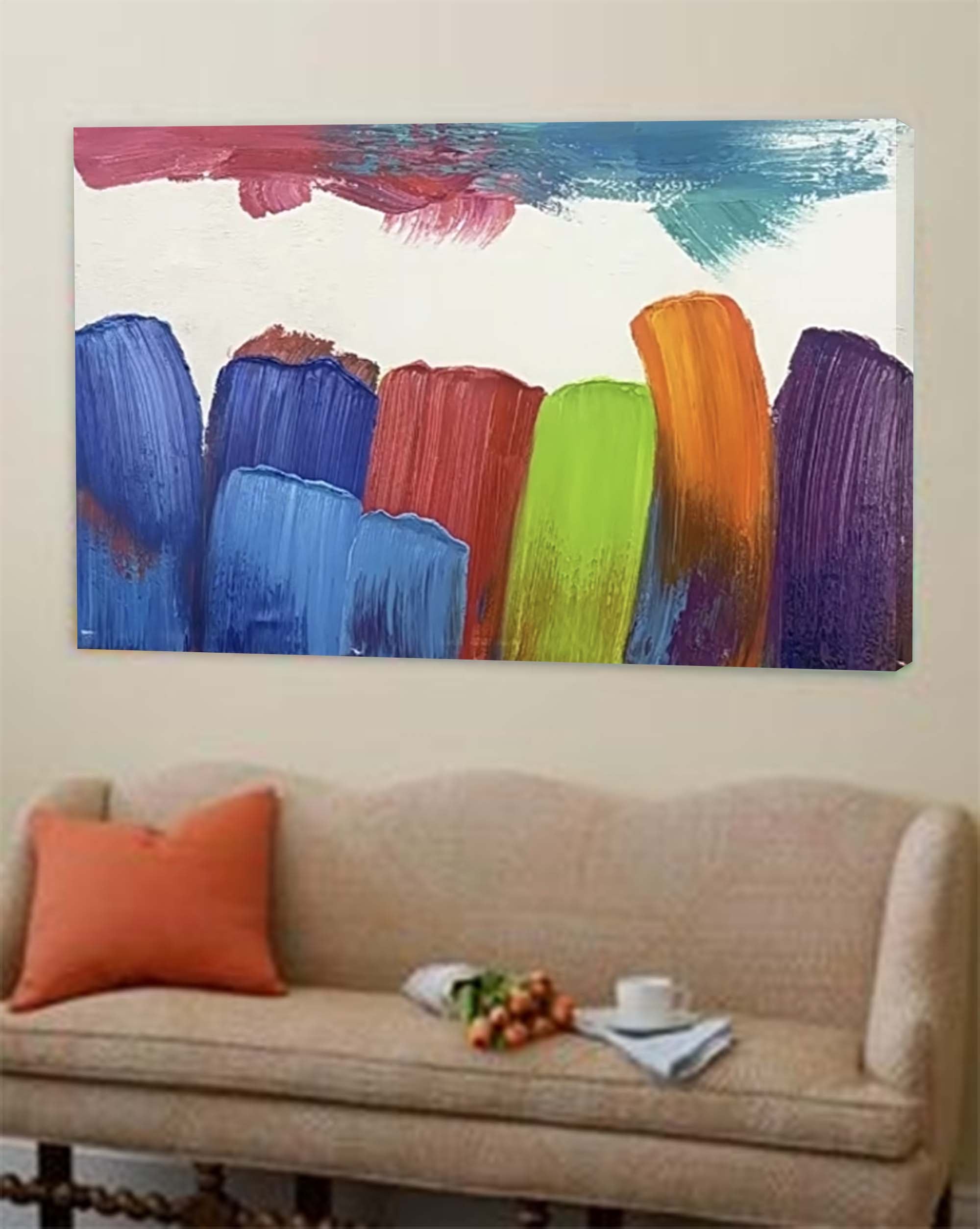 Extra Large Wall Art Original Abstract Colorful Painting On Canvas Modern Abstract Painting