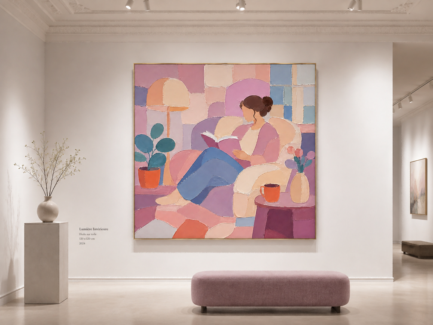 Geometric Block Style Artwork With People Theme For Unique Home Gift Ideas