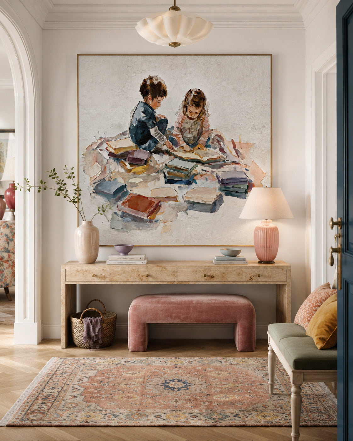 Expressive Impressionist Style Figure Painting With Rich Texture For Modern Home Wall Art