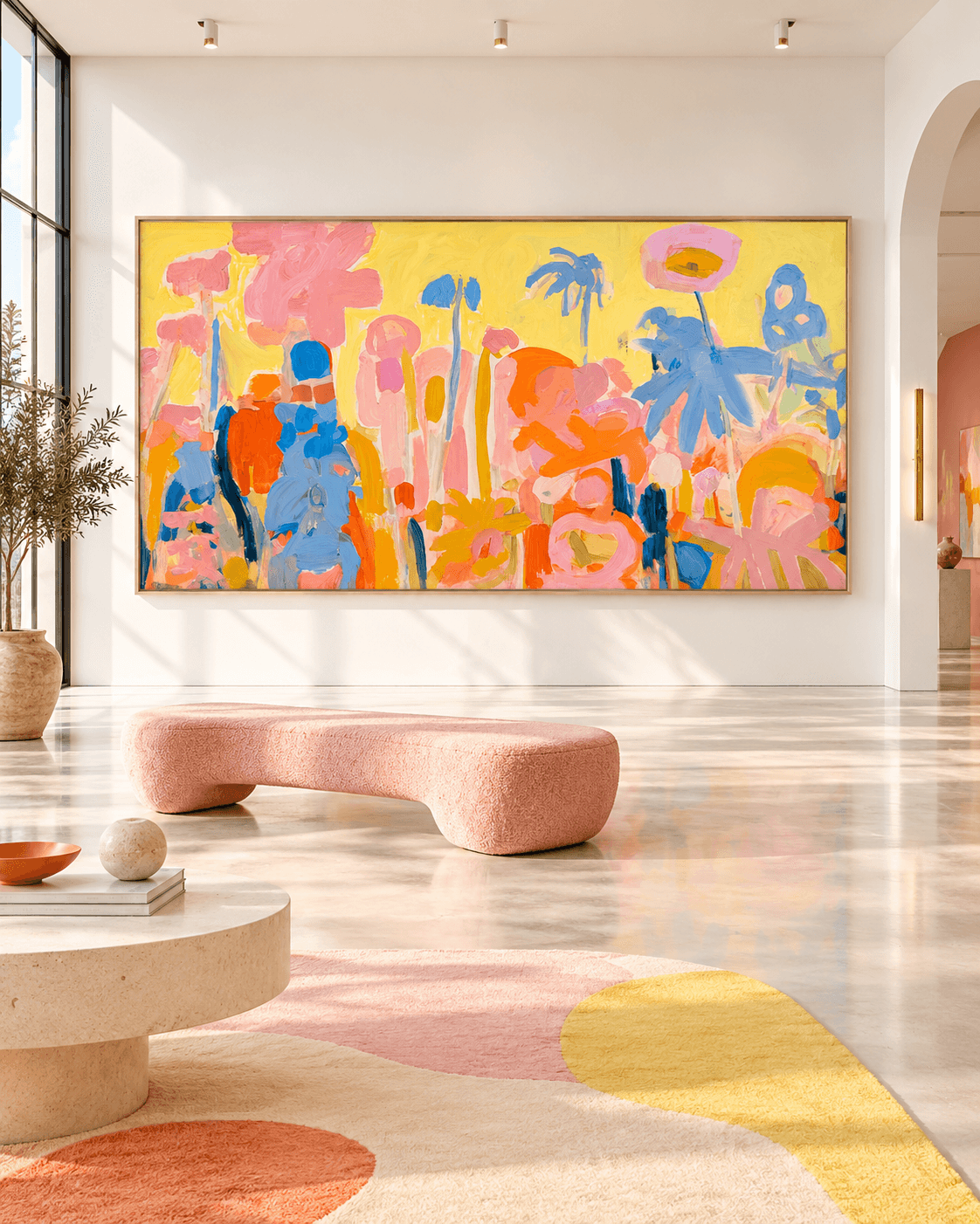 Original Abstract Art With Warm Tones For A Bright And Modern Home Decor