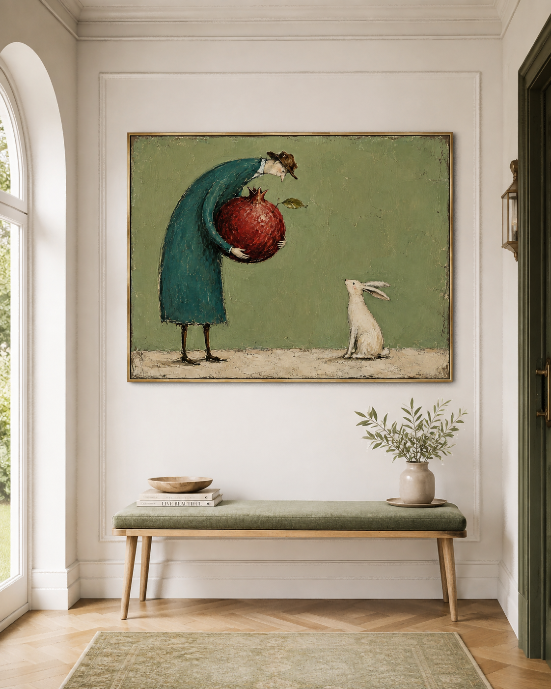 Healing Fairy Tale Illustration Canvas Art Modern Vintage Home Decor Painting