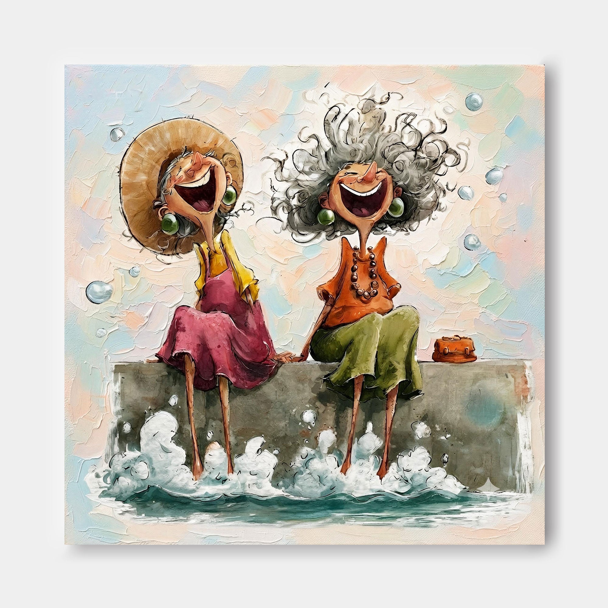 Textured Expressive Figure Art With Vibrant Colors For Modern Walls