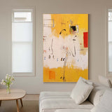 Vibrant Yellow acrylic Painting Large Modern Abstract Wall Art Original Oil Painting on Canvas for Home Decor Gifts