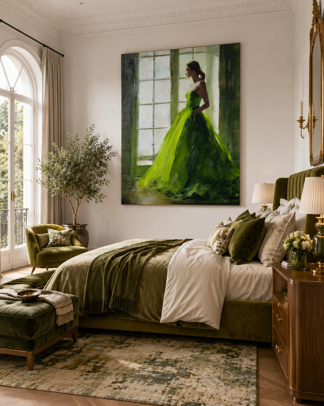 Modern Impressionist Portrait Painting With Expressive Brushstrokes And Light