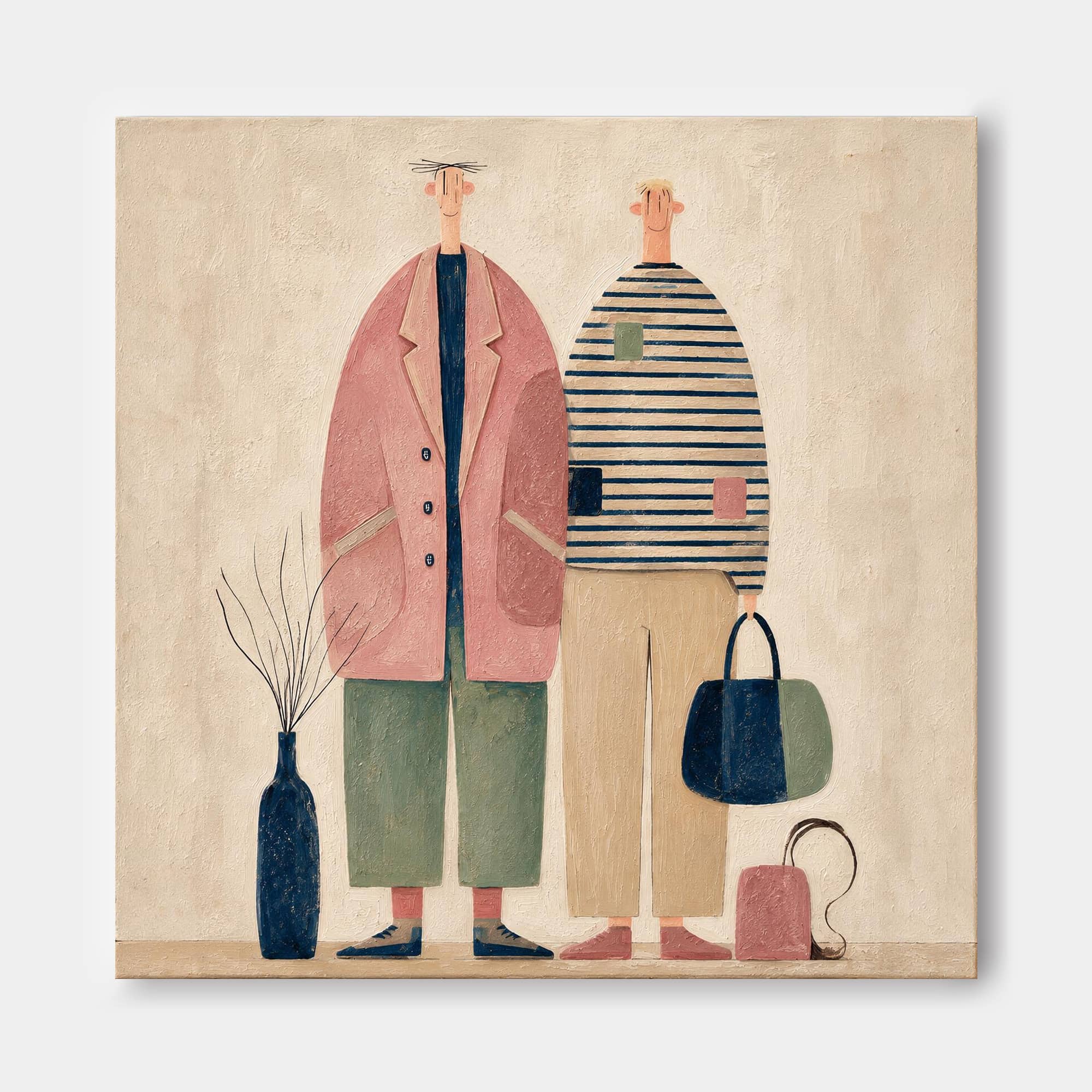 Healing Fairytale Art Modern Vintage Illustration Original Canvas Wall Decor