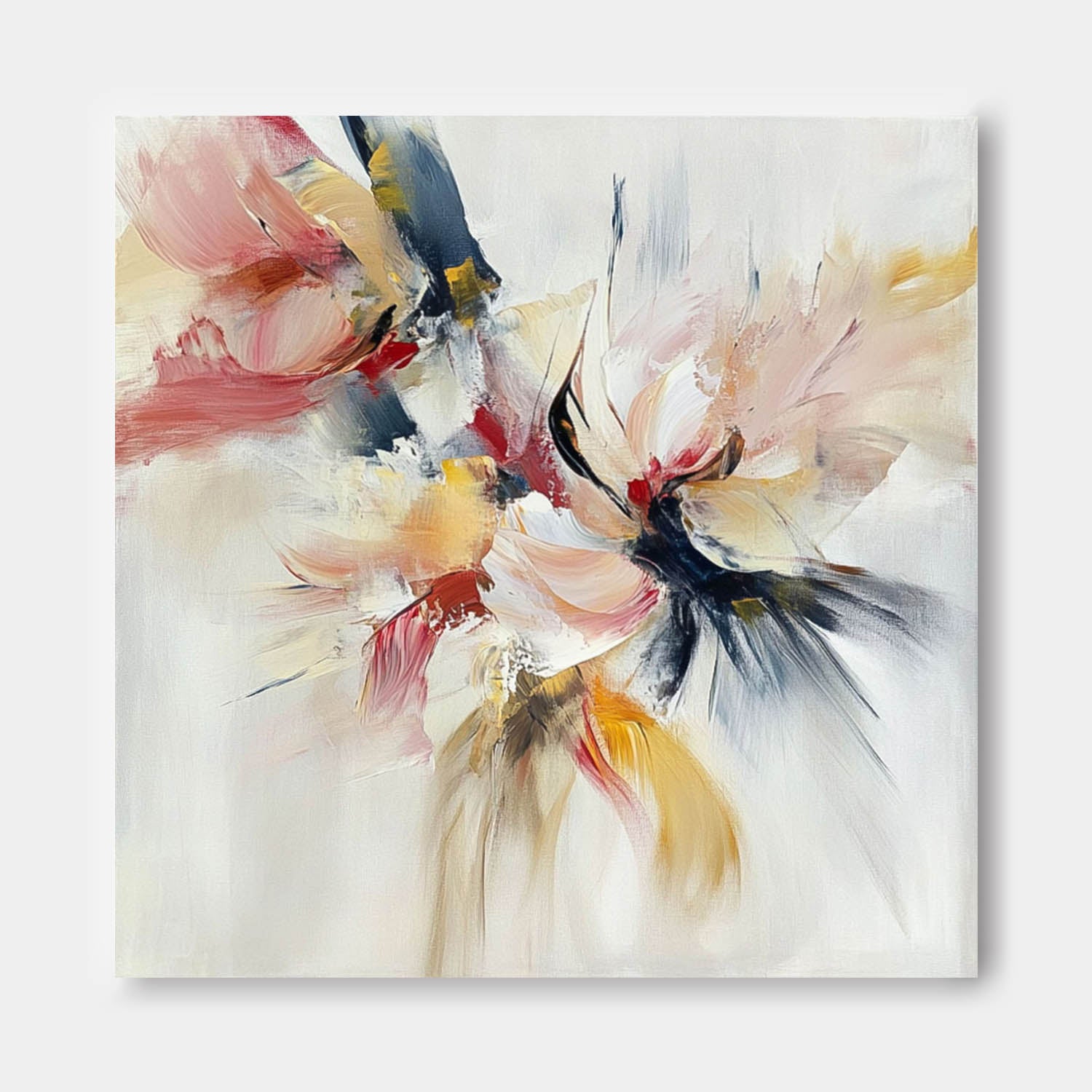 Modern Minimalist Wall Art Abstract Fireworks Oil Painting on Canvas Original Acrylic Painting Wall Art