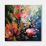 Contemporary Bohemian Decor Art For Sale Various Floral Acrylic Painting Cute Colorful Flowers Oil Painting On Canvas