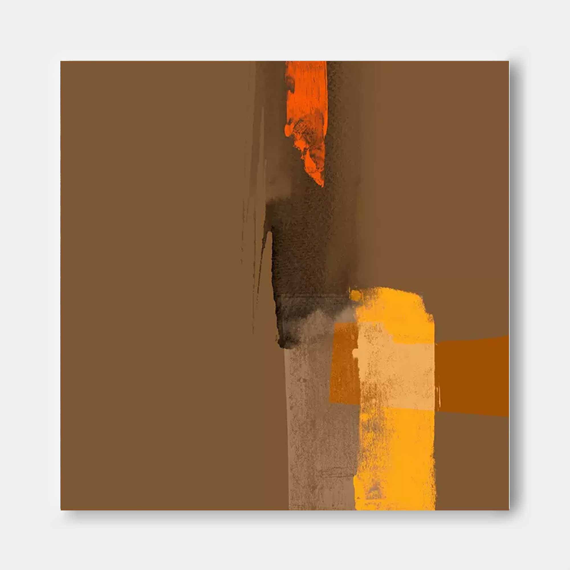 Modern Texture Abstract Acrylic Painting On Canvas Large Brown Minimalist Art Original Canvas Wall Art For Living Room