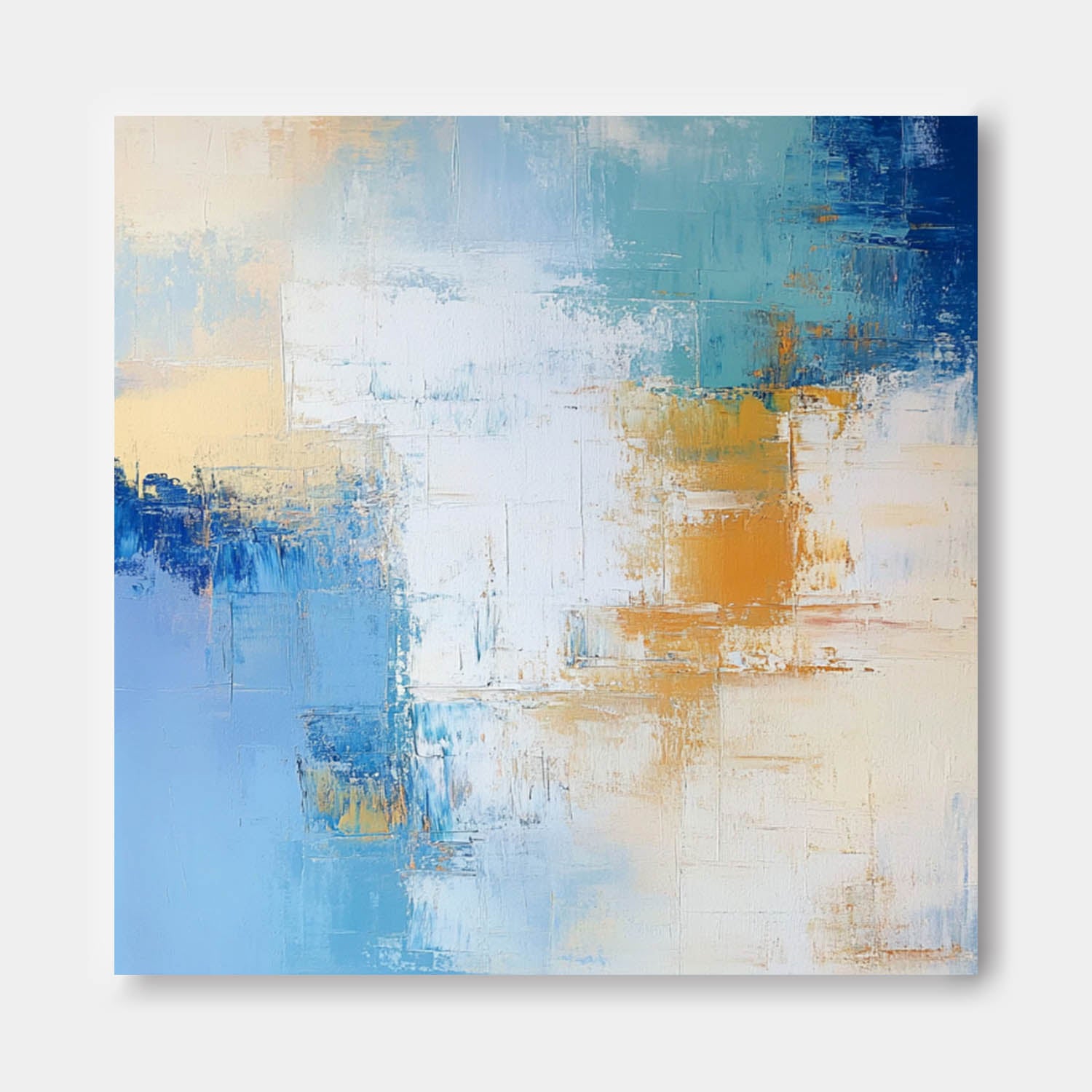 Modern Abstract Oil Painting Canvas Color Large Square Texture Abstract Wall Art Framed Home Decorations