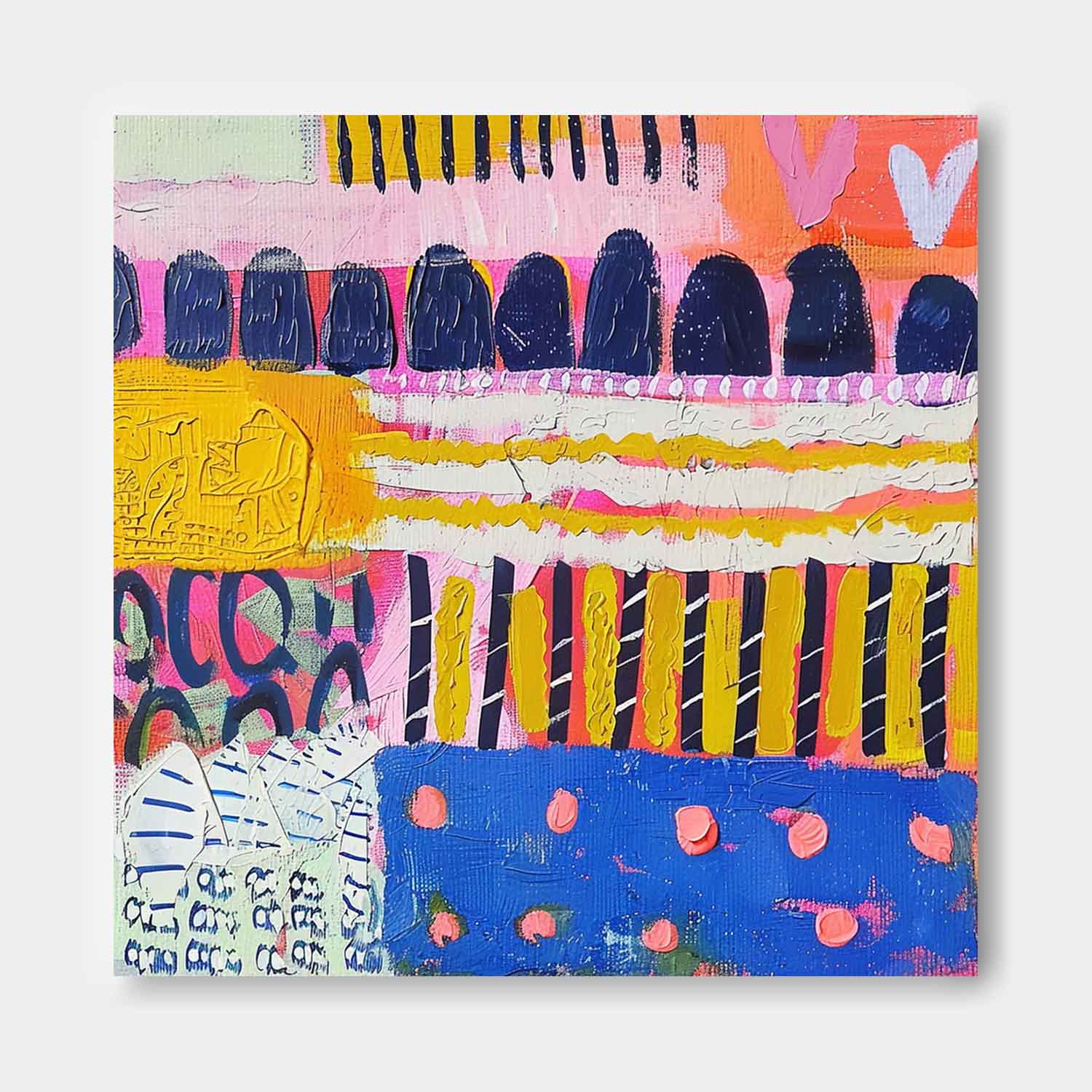 Large Graffiti Abstract Oil Painting Coloeful Original Hand-painted Canvas Wall Art Modern Textured Artwork