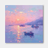 Large Sunset At Sea Wall Art Modern Highest Quality Oil Painting Abstract Texture Acrylic Painting For Living room