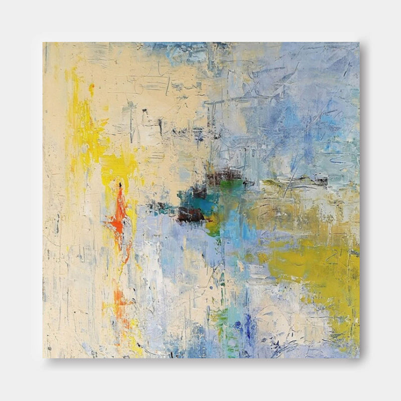 Square Original Abstract Oil Painting Abstract Acrylic Painting Large Wall Art Modern Art Home Decor