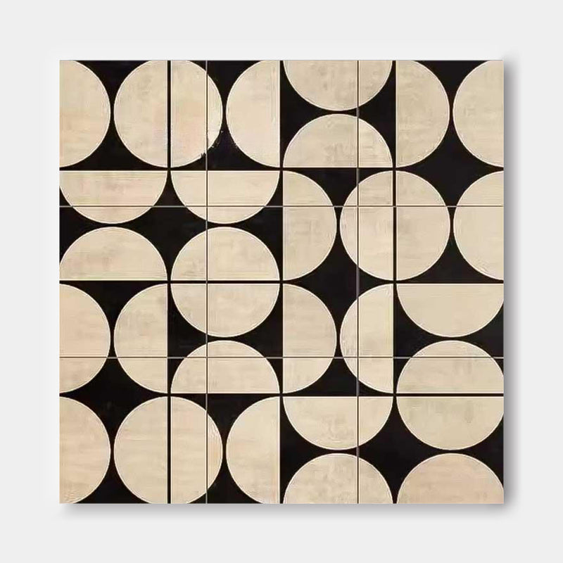 Geometry Modern Minimalist Canvas Acrylic Painting Large Regular Semicircle Abstract Wall Art Home Decor