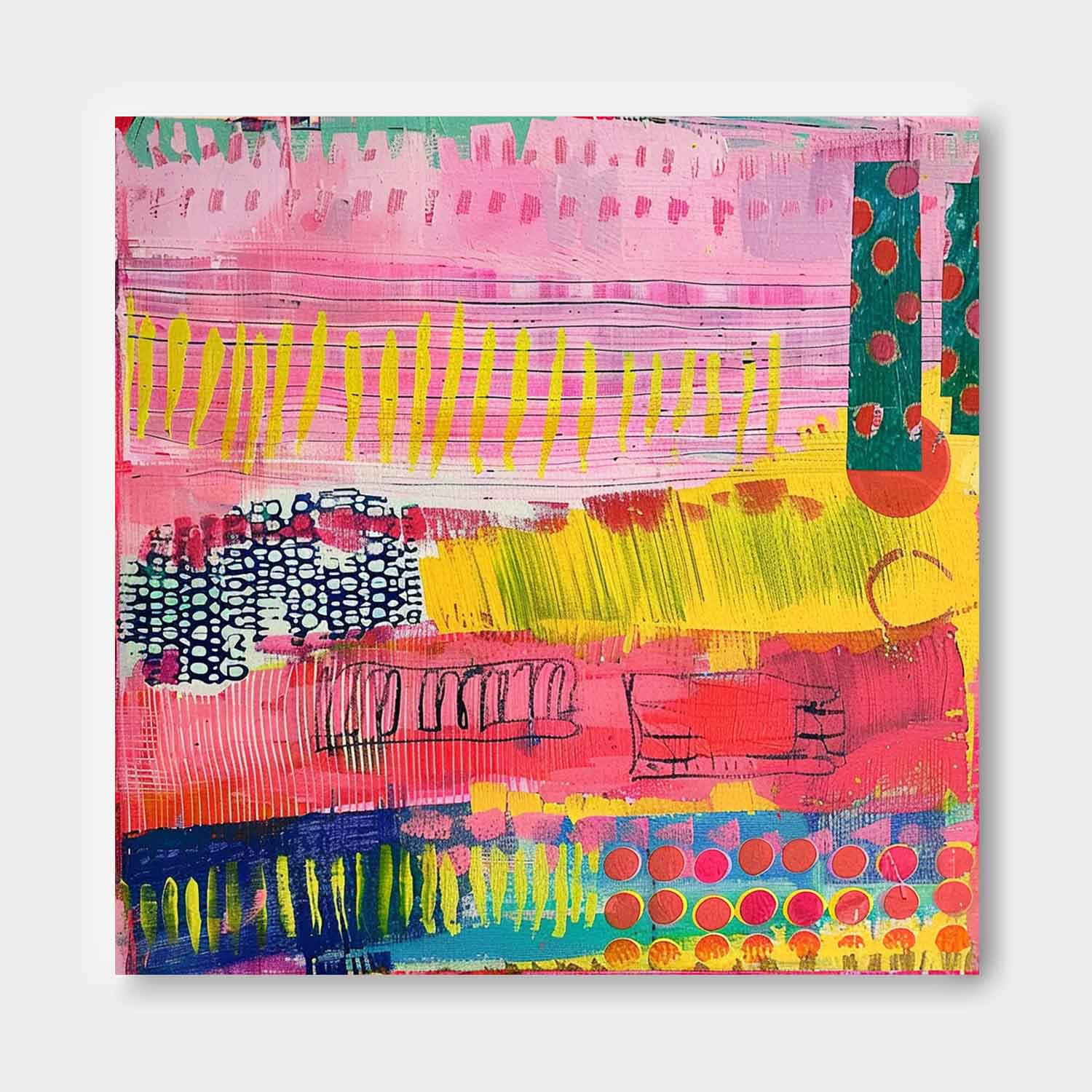 Large Graffiti Abstract Oil Painting Modern Textured Artwork Coloeful Original Hand-painted Canvas Wall Art