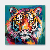 Modern Colorful Abstract Tiger Canvas Oil Painting Original Tiger Canvas Wall Art Large Animal Artwork Home Decor