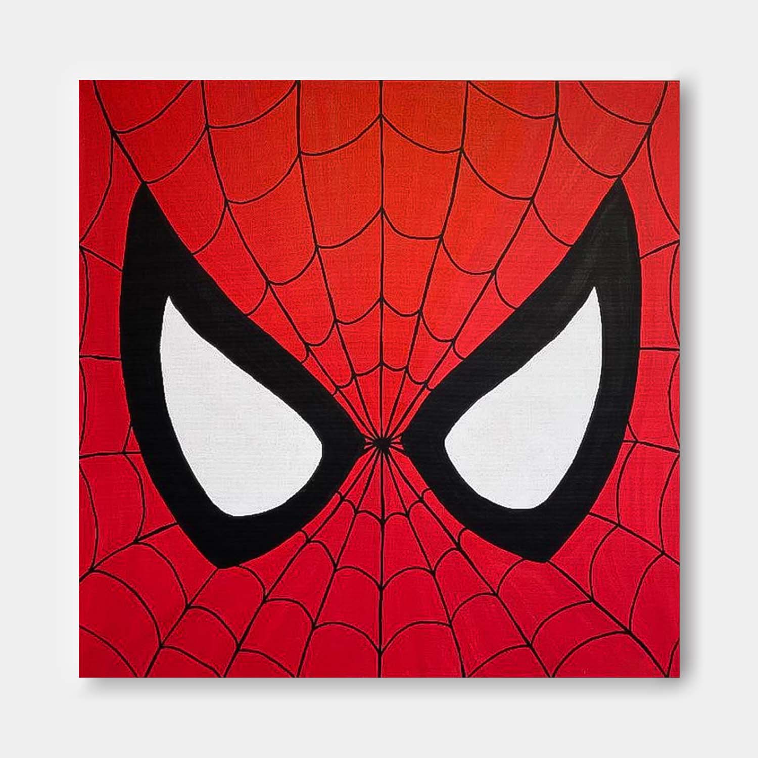 Minimalist Spider-Man Canvas Acrylic Painting Large Marvel Comics Characters Painting Original Wall Art