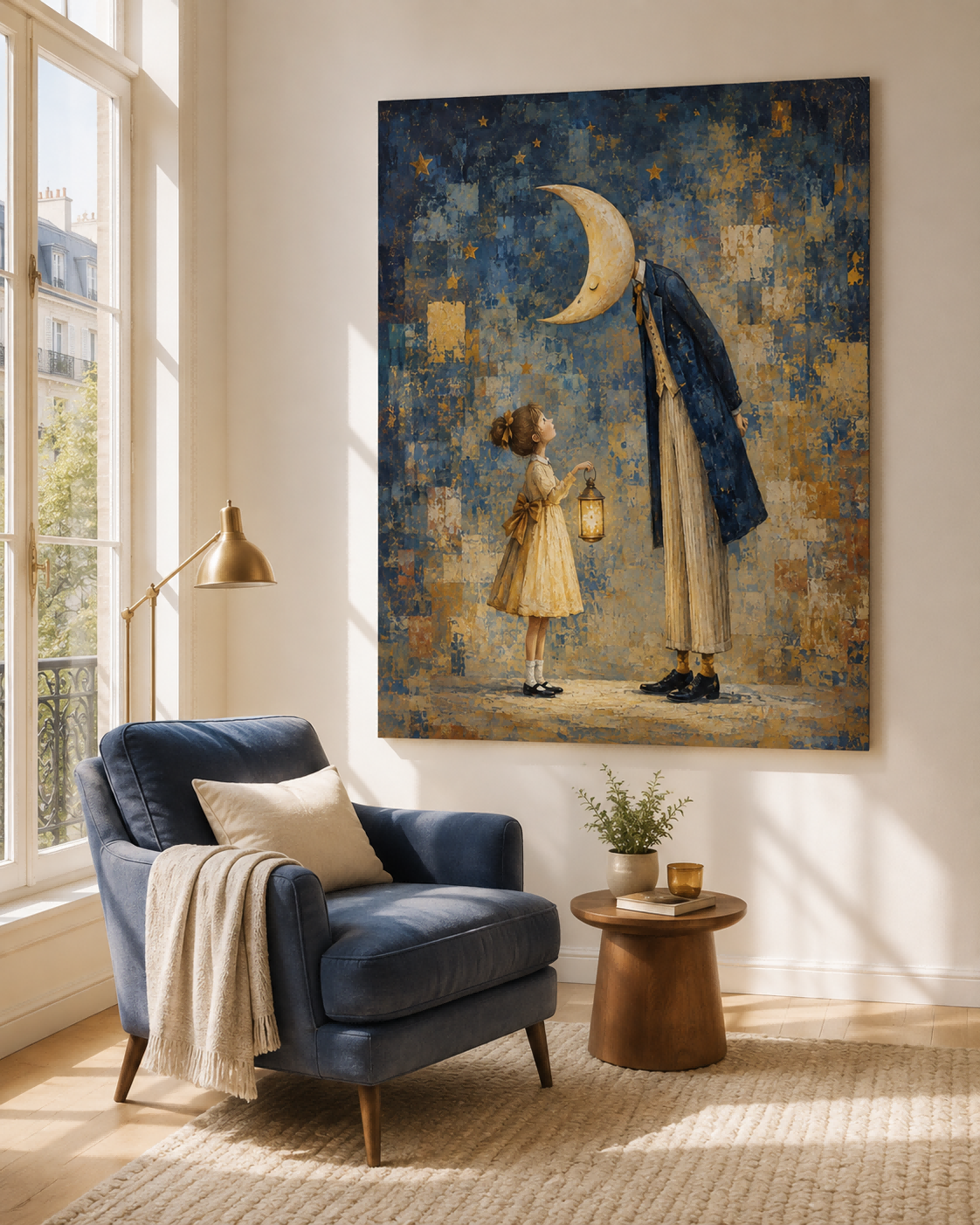 Abstract Surrealist Painting Modern Fantasy Art With Textured Background Original Canvas