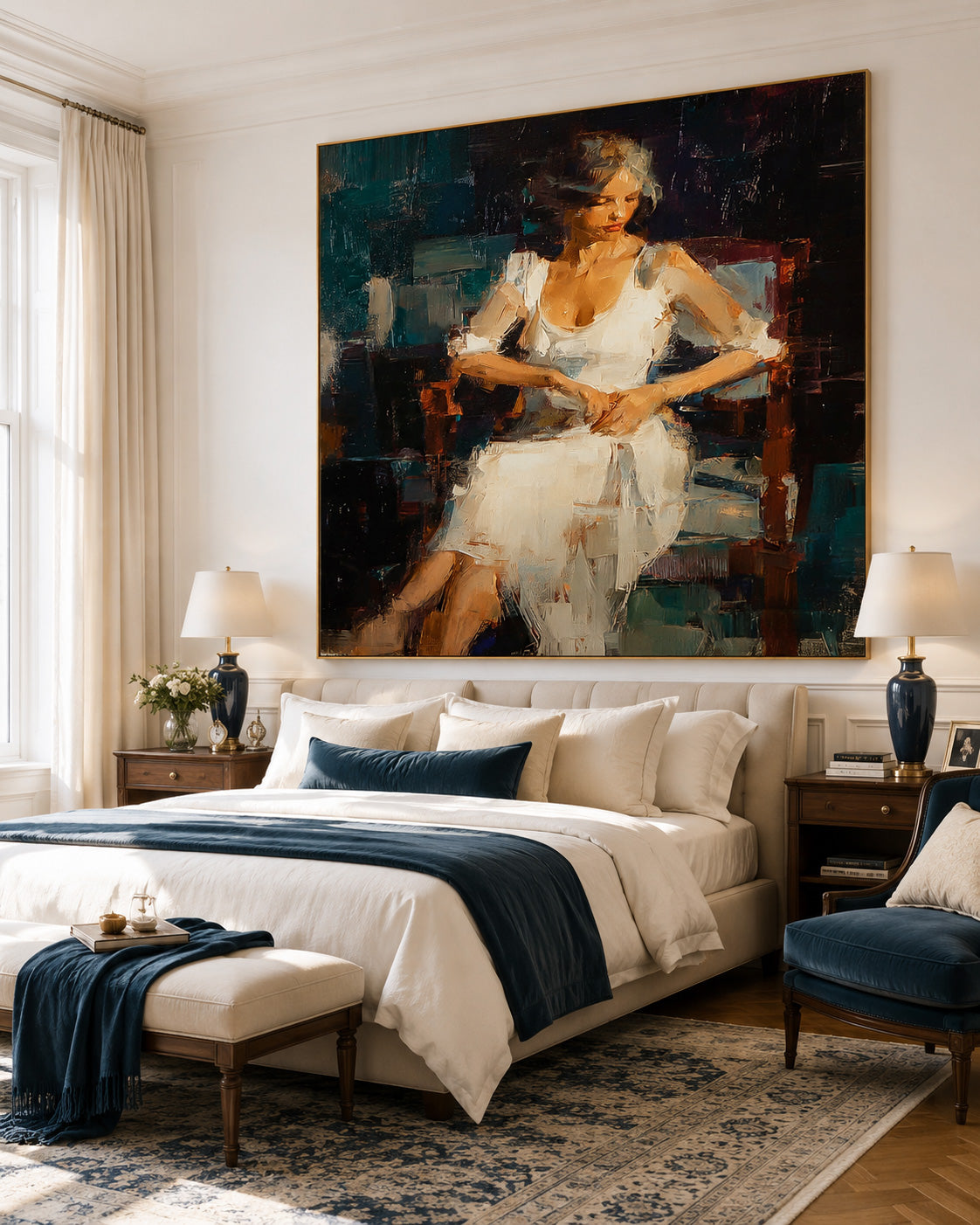 Original Expressive Figure Painting With Rich Texture For Modern Home Gallery