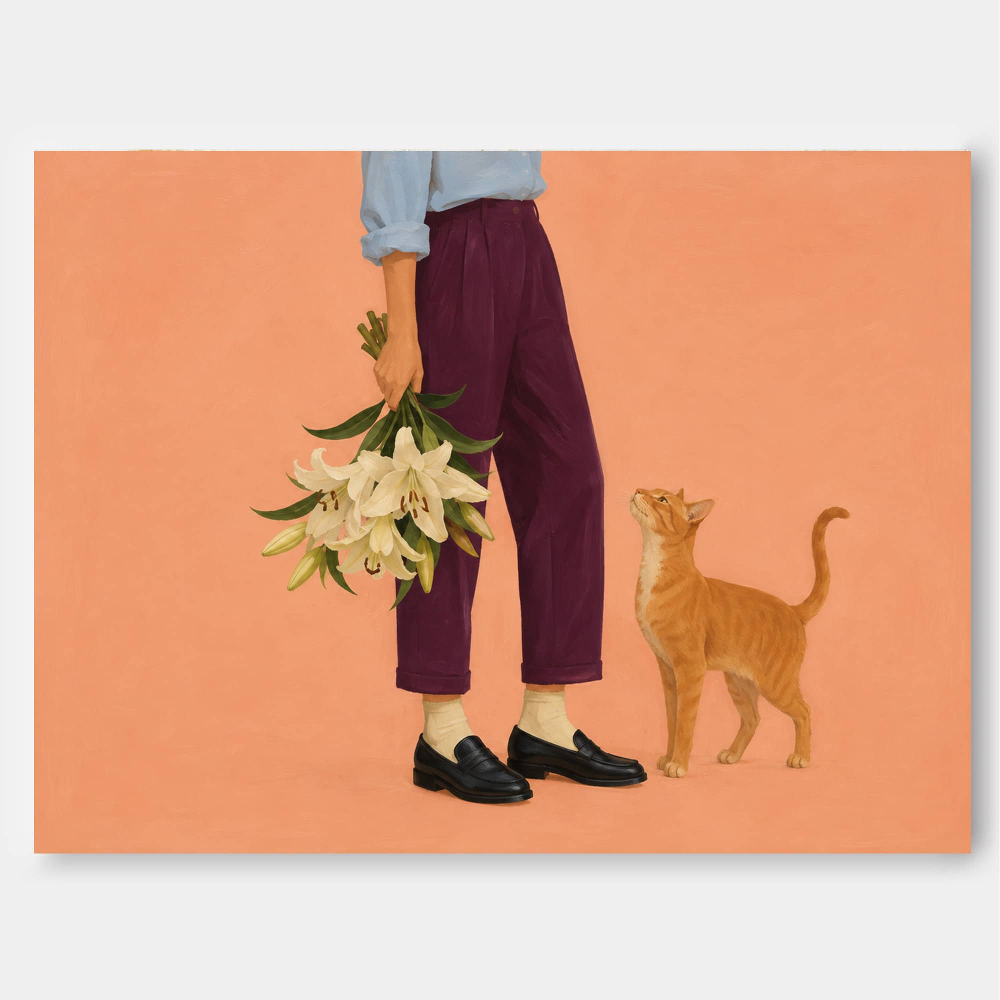Minimalist Figurative Canvas Art Daily Life Warmth Original Oil