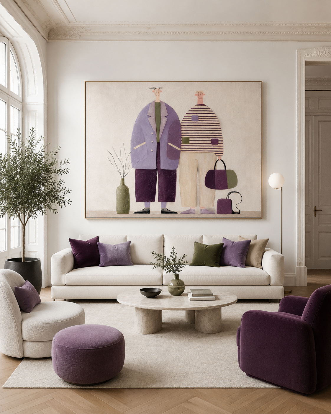 Healing Fairy Tale Style Canvas Painting Retro Fashion Art