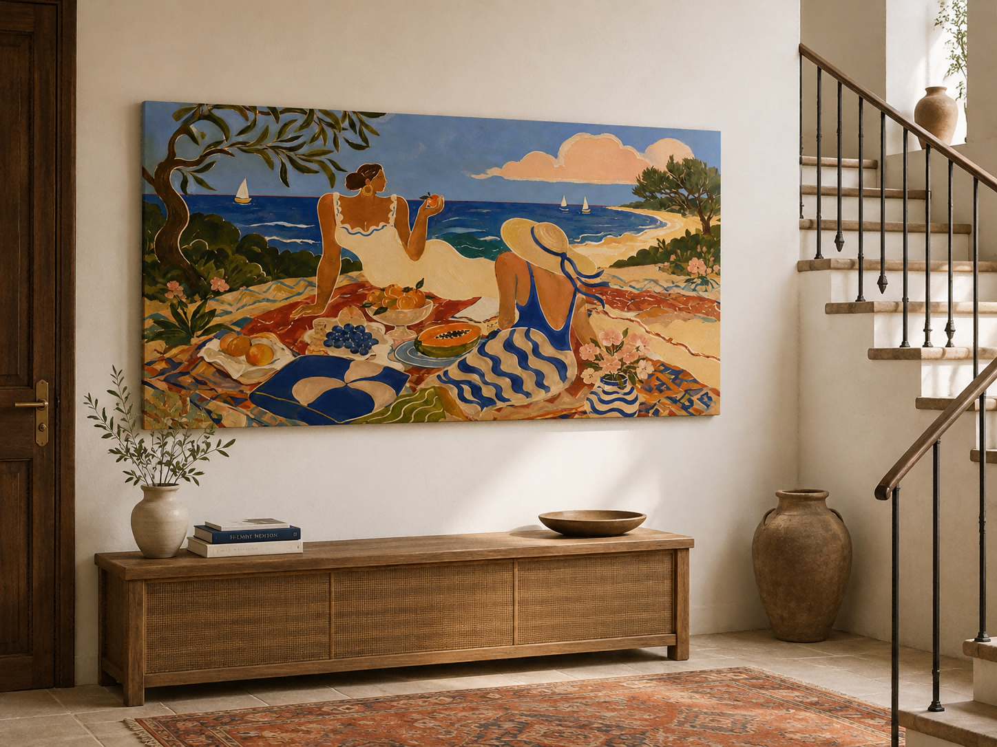 Dreamy Fantasy Seascape Oil Painting In Retro Style