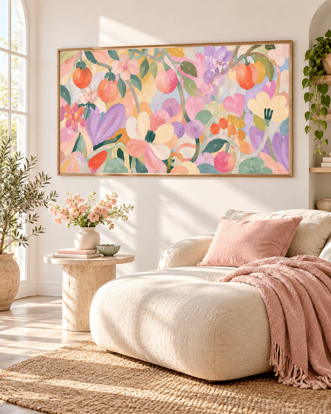 Hand-Painted Abstract Art With Macaron Tones For A Bright And Cheerful Vibe