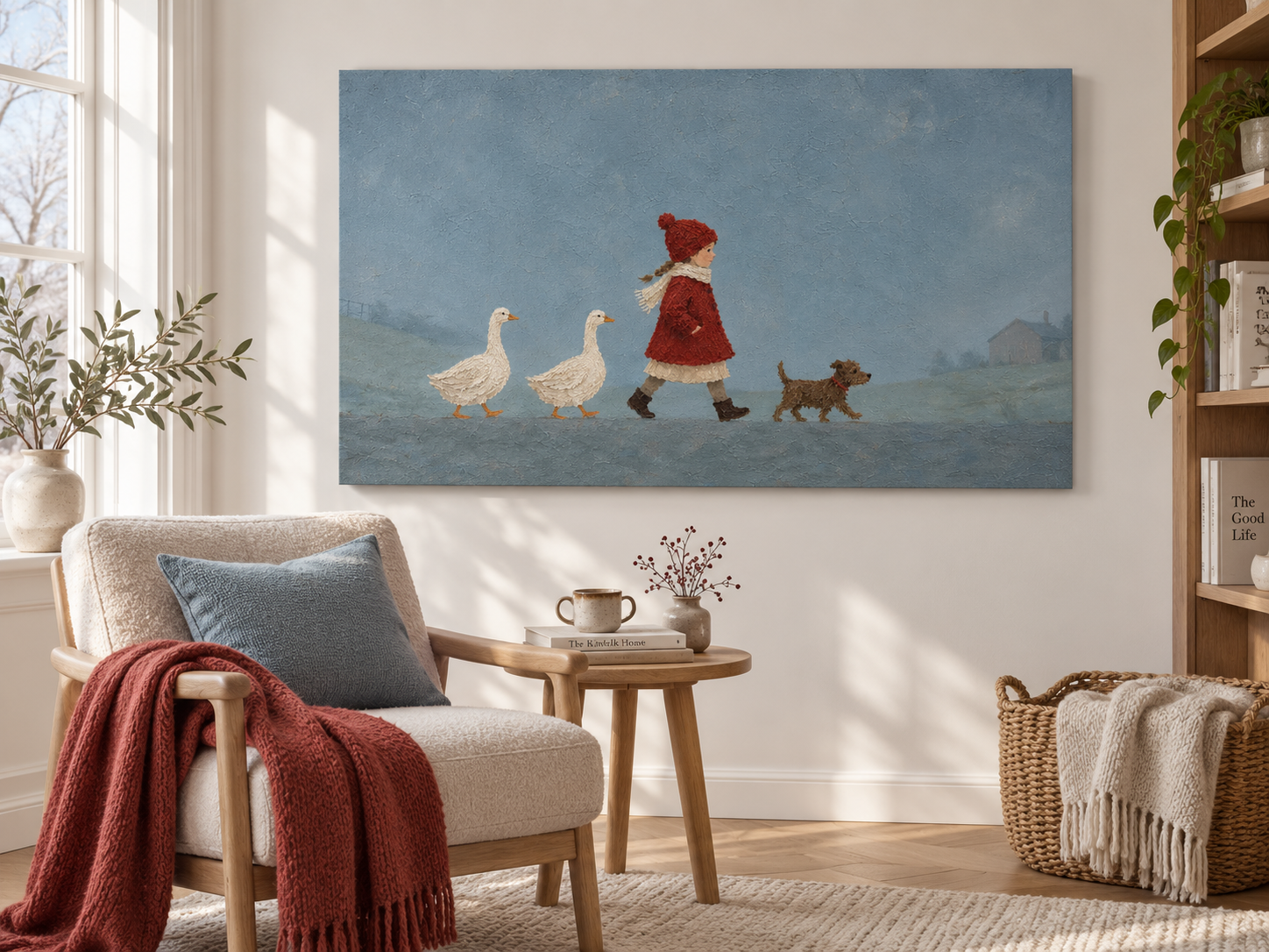 Whimsical Storybook Art For Kids Room Modern Nursery Wall Decor Painting