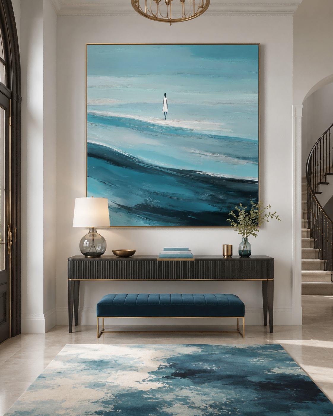 Original Hand Painted Seascape Art With Expressive Brushstrokes
