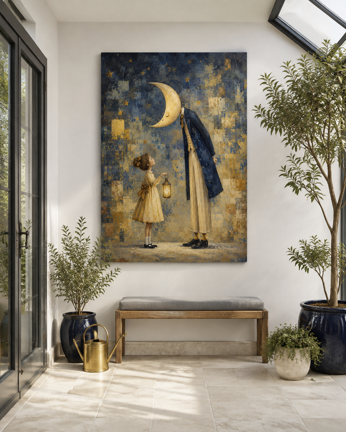 Abstract Surrealist Painting Modern Fantasy Art With Textured Background Original Canvas